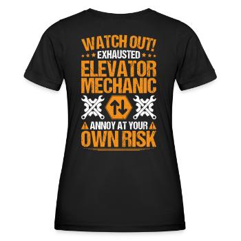 Elevator Fitter Elevator Mechanic Elevator Mechanic - Women's Functional T-Shirt - black - Back - AI Model Female 172 light (172cm)