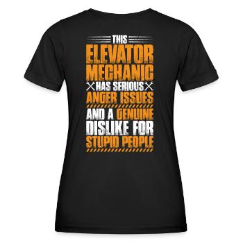 Elevator Fitter Elevator Mechanic Elevator Mechanic - Women's Functional T-Shirt - black - Back - AI Model Female 172 light (172cm)