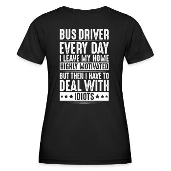 Chauffeur d’autobus Chauffeur d’autobus Autobus chauffeur d’autobus scolaire - T-shirt sport Femme - noir - Dos - AI Model Female 172 light (172cm)