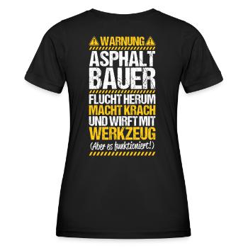 Asphaltbauer Asphaltierer Schwarzstraßenbauer - Frauen Funktions-T-Shirt - Schwarz - Hinten - AI Model Female 172 light (172cm)