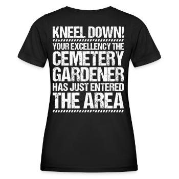 Friedhofsgärtner Friedhof Cemetery Gardener - Frauen Funktions-T-Shirt - Schwarz - Hinten - AI Model Female 172 light (172cm)