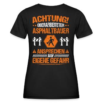 Asphaltbauer Asphaltierer Schwarzstraßenbauer - Frauen Funktions-T-Shirt - Schwarz - Hinten - AI Model Female 172 light (172cm)