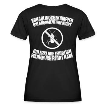 Schädlingsbekämpfer Kammerjäger Exterminator - Frauen Funktions-T-Shirt - Schwarz - Hinten - AI Model Female 172 light (172cm)