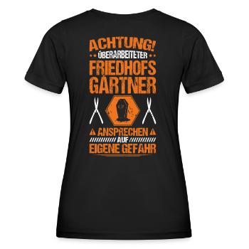 Friedhofsgärtner Friedhof Cemetery Gardener - Frauen Funktions-T-Shirt - Schwarz - Hinten - AI Model Female 172 light (172cm)