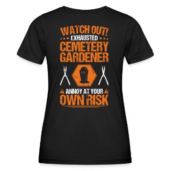 Friedhofsgärtner Friedhof Cemetery Gardener - Frauen Funktions-T-Shirt - Schwarz - Hinten - AI Model Female 172 light (172cm)