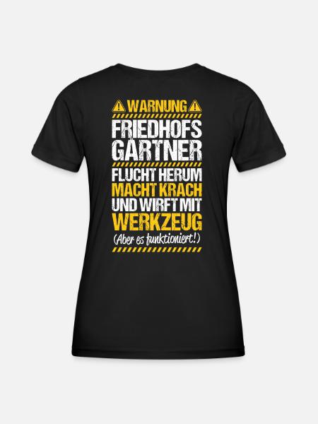 Friedhofsgärtner Friedhof Cemetery Gardener - Frauen Funktions-T-Shirt - Schwarz