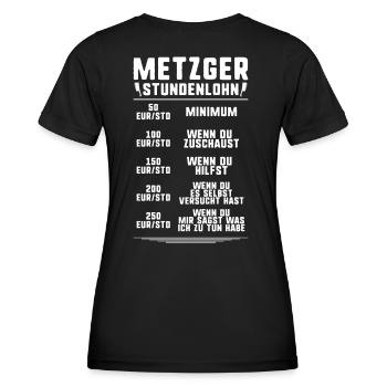 Metzger Fleischer Metzgerin Metzgerei Fleischerei - Frauen Funktions-T-Shirt - Schwarz - Hinten - AI Model Female 172 light (172cm)