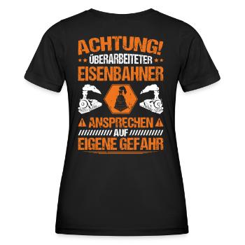 Eisenbahner Triebfahrzeugführer Railroader - Frauen Funktions-T-Shirt - Schwarz - Hinten - AI Model Female 172 light (172cm)