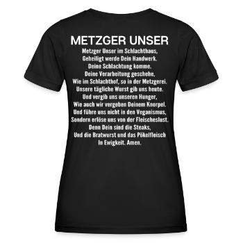 Metzger Fleischer Metzgerin Metzgerei Fleischerei - Frauen Funktions-T-Shirt - Schwarz - Hinten - AI Model Female 172 light (172cm)
