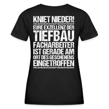 Tiefbaufacharbeiter Tiefbau Spezialtiefbauer - Frauen Funktions-T-Shirt - Schwarz - Hinten - AI Model Female 172 light (172cm)