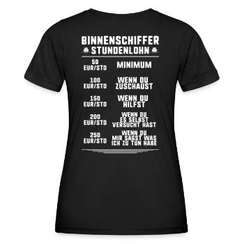 Binnenschiffer Binnenschifffahrt Binnenschiff - Frauen Funktions-T-Shirt - Schwarz - Hinten - AI Model Female 172 light (172cm)