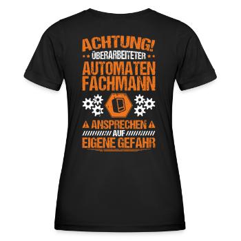 Automatenfachmann Automatenfachfrau Automaten - Frauen Funktions-T-Shirt - Schwarz - Hinten - AI Model Female 172 light (172cm)