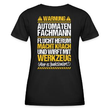 Automatenfachmann Automatenfachfrau Automaten - Frauen Funktions-T-Shirt - Schwarz - Hinten - AI Model Female 172 light (172cm)