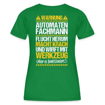 Automatenfachmann Automatenfachfrau Automaten - Frauen Funktions-T-Shirt - Kelly Green - Hinten - AI Model Female 172 dark (172cm)