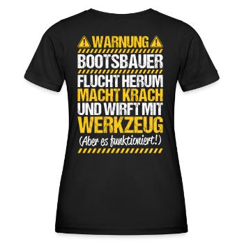 Bootsbauer Bootsbau Schiffbauer Schiffbau Boote - Frauen Funktions-T-Shirt - Schwarz - Hinten - AI Model Female 172 light (172cm)