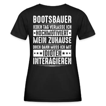 Bootsbauer Bootsbau Schiffbauer Schiffbau Boote - Frauen Funktions-T-Shirt - Schwarz - Hinten - AI Model Female 172 light (172cm)
