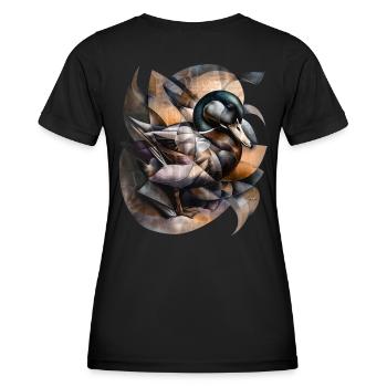 Canard élégant / Motif abstrait / Chasseur / Costume traditionnel - T-shirt sport Femme - noir - Dos - AI Model Female 172 light (172cm)