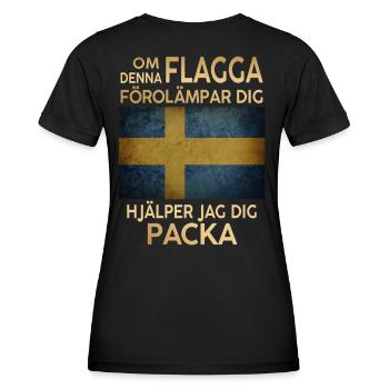 SI CE DRAPEAU VOUS OFFENSE, JE VOUS AIDERAI - T-shirt sport Femme - noir - Dos - AI Model Female 172 light (172cm)