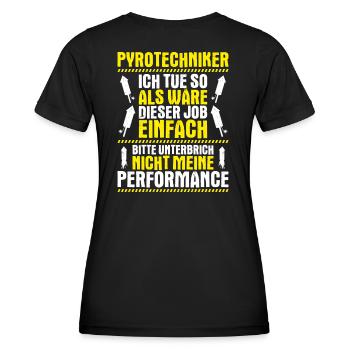 Pyrotechniker Feuerwerk Pyrotechnik Pyrotechnician - Frauen Funktions-T-Shirt - Schwarz - Hinten - AI Model Female 172 light (172cm)