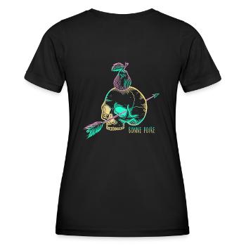 Skull pear yellow - T-shirt sport Femme - noir - Dos - AI Model Female 172 light (172cm)