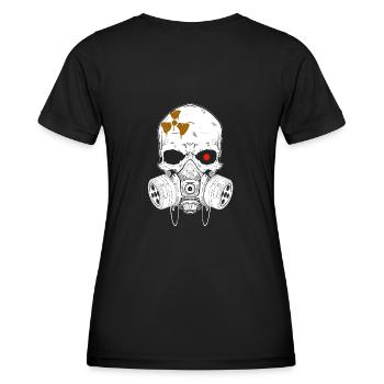 Verstrahlter Schädel - Frauen Funktions-T-Shirt - Schwarz - Hinten - AI Model Female 172 light (172cm)