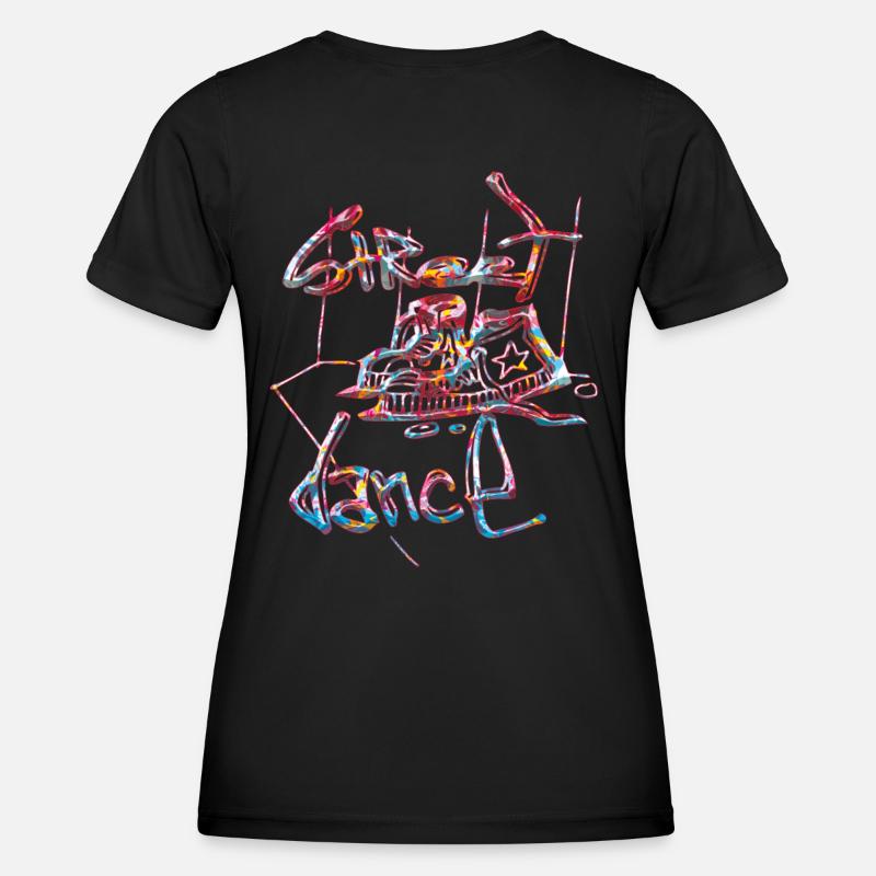 Graffiti style Splash hip hop colors painter color - Women's Functional T-Shirt - black