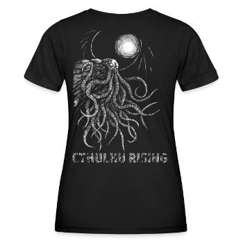 CTHULHU STEIGT - Frauen Funktions-T-Shirt - Schwarz - Hinten - AI Model Female 172 light (172cm)