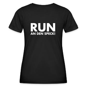 Run An Den Speck - Frauen Funktions-T-Shirt - Schwarz - Hinten - AI Model Female 172 light (172cm)