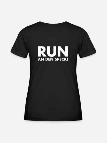 Run An Den Speck - Frauen Funktions-T-Shirt - Schwarz