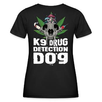 Hund Polizei Diensthund Drogen - Frauen Funktions-T-Shirt - Schwarz - Hinten - AI Model Female 172 light (172cm)