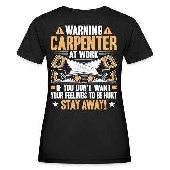 Carpenter Carpenter Carpentry Carpenter - Women's Functional T-Shirt - black - Back - AI Model Female 172 light (172cm)