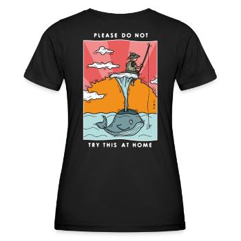 N’essayez pas cela à la maison (blanc) - T-shirt sport Femme - noir - Dos - AI Model Female 172 light (172cm)