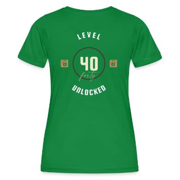 40. Geburtstag Level forty unlocked, Geschenk - Frauen Funktions-T-Shirt - Kelly Green - Hinten - AI Model Female 172 dark (172cm)