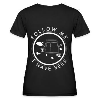 FOLLOW ME I HAVE BEER WHITE - Women's Functional T-Shirt - black - Back - AI Model Female 172 light (172cm)