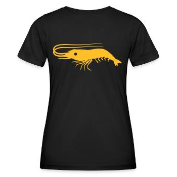 einzelne Garnelen Garnelen mit Antennen - Frauen Funktions-T-Shirt - Schwarz - Hinten - AI Model Female 172 light (172cm)