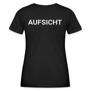 Aufsicht - Rücken, Rückseite, hinten beschriftet - Frauen Funktions-T-Shirt - Schwarz - Hinten - AI Model Female 172 light (172cm)