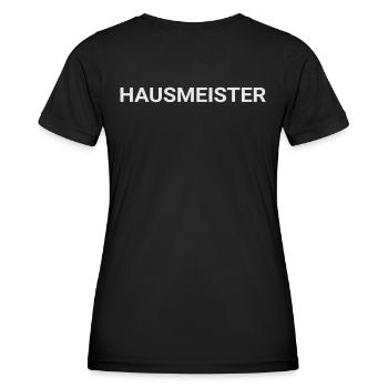 Hausmeister Rücken, Rückseite, hinten beschriftet - Frauen Funktions-T-Shirt - Schwarz - Hinten - AI Model Female 172 light (172cm)