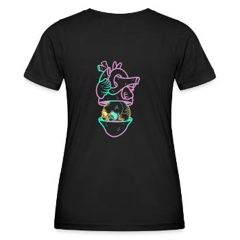 Heart Skull 2 mauve - T-shirt sport Femme - noir - Dos - AI Model Female 172 light (172cm)