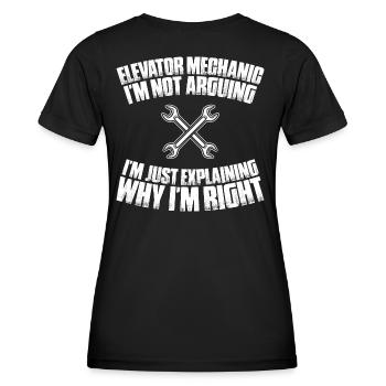 Elevator fitter Elevator mechanic Elevator Mechanic - Women's Functional T-Shirt - black - Back - AI Model Female 172 light (172cm)