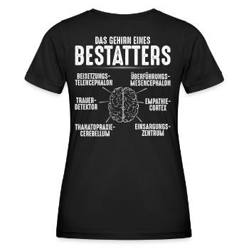 Bestatter Totengräber Leichenbestatter Mortician - Frauen Funktions-T-Shirt - Schwarz - Hinten - AI Model Female 172 light (172cm)