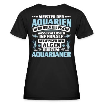 Aquaristik Aquarianer Aquarium Fische Zierfische - Frauen Funktions-T-Shirt - Schwarz - Hinten - AI Model Female 172 light (172cm)