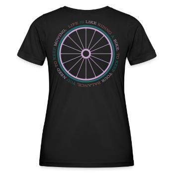 Gravel, Mountain Bike, Passion, Cycling - Women's Functional T-Shirt - black - Back - AI Model Female 172 light (172cm)