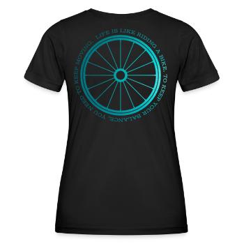 Gravel, Mountain Bike, Passion, Cycling - Women's Functional T-Shirt - black - Back - AI Model Female 172 light (172cm)