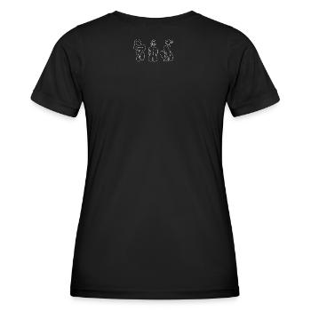 Frauen Line Art weiß - Frauen Funktions-T-Shirt - Schwarz - Hinten - AI Model Female 172 light (172cm)