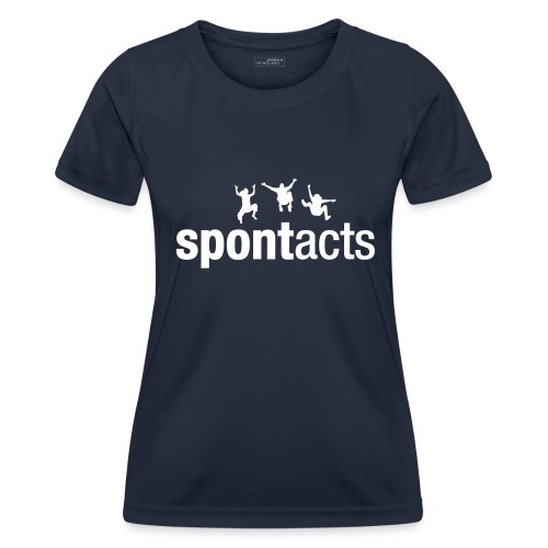 spontacts_Logo_weiss - Frauen Funktions-T-Shirt
