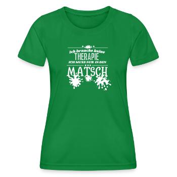 Muddy run shirt mud Matsch Therapie Lauf Teamshirt - Frauen Funktions-T-Shirt - Kelly Green - Vorne - AI Model Female 172 dark (172cm)