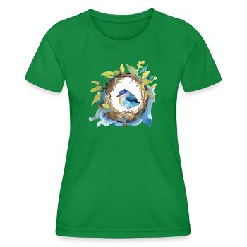 Vogel - Frauen Funktions-T-Shirt - Kelly Green - Vorne - AI Model Female 172 dark (172cm)