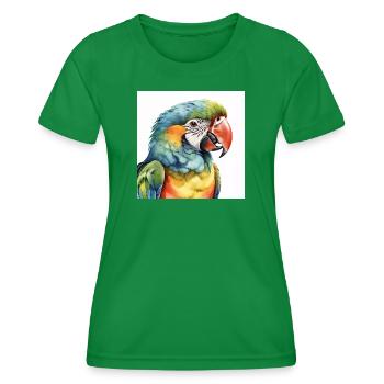 Ara aquarelle - T-shirt sport Femme - vert - Devant - AI Model Female 172 dark (172cm)
