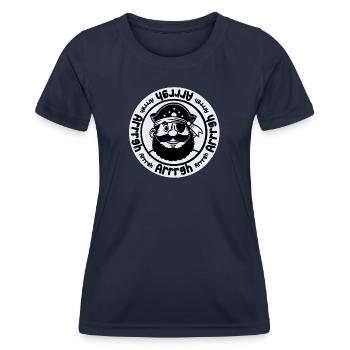 Lustiger Pirat mit Augenklappe - Frauen Funktions-T-Shirt - Navy - Vorne - AI Model Female 172 light (172cm)