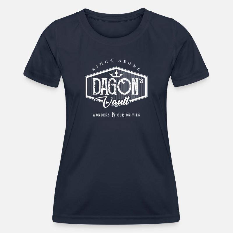 DAGON LOGO WHITE - Women's Functional T-Shirt - navy